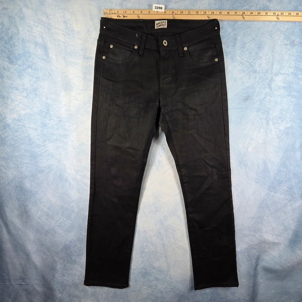 Naked & Famous Skinny Guy Black Power Stretch Denim Jeans Mens 31 013011